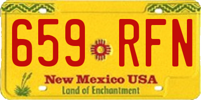 NM license plate 659RFN