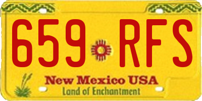 NM license plate 659RFS