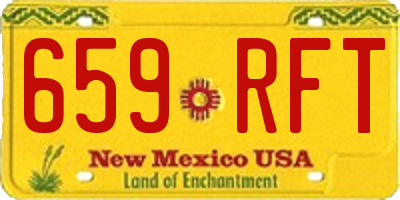 NM license plate 659RFT