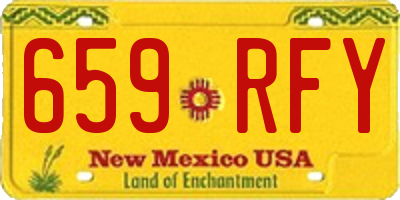 NM license plate 659RFY