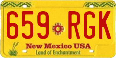 NM license plate 659RGK