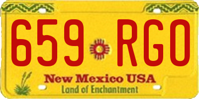 NM license plate 659RGO