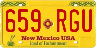 NM license plate 659RGU