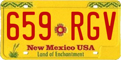 NM license plate 659RGV