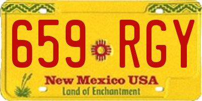 NM license plate 659RGY