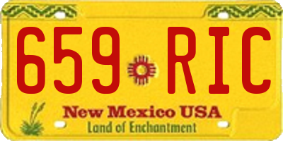 NM license plate 659RIC