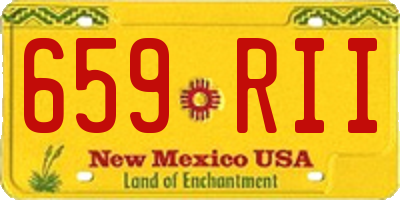 NM license plate 659RII
