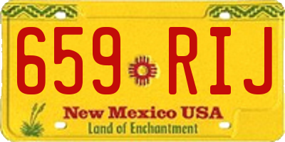 NM license plate 659RIJ