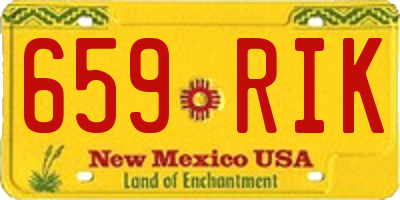 NM license plate 659RIK