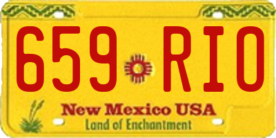 NM license plate 659RIO