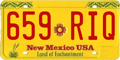 NM license plate 659RIQ