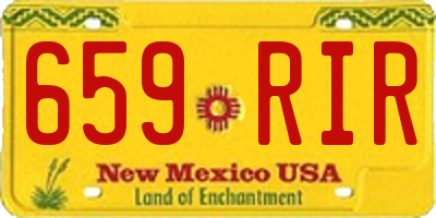 NM license plate 659RIR