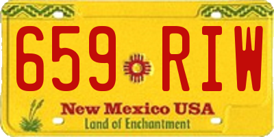 NM license plate 659RIW
