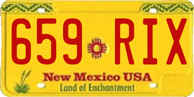 NM license plate 659RIX