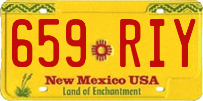 NM license plate 659RIY