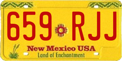 NM license plate 659RJJ