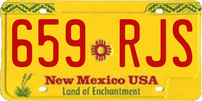 NM license plate 659RJS