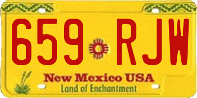 NM license plate 659RJW