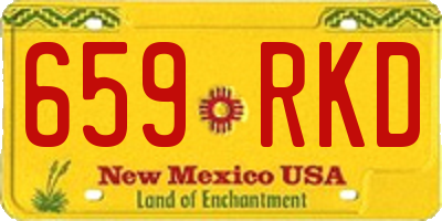 NM license plate 659RKD
