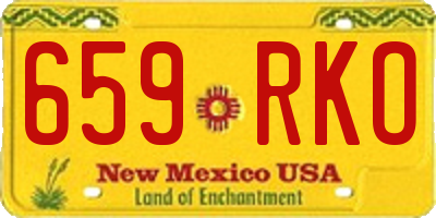 NM license plate 659RKO
