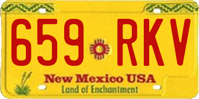 NM license plate 659RKV