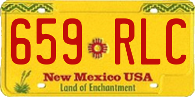 NM license plate 659RLC