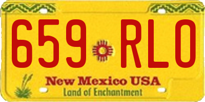 NM license plate 659RLO