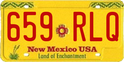 NM license plate 659RLQ