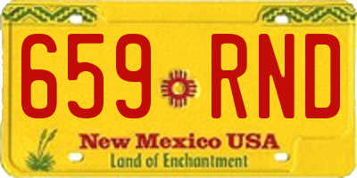 NM license plate 659RND