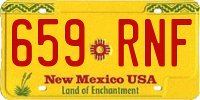 NM license plate 659RNF
