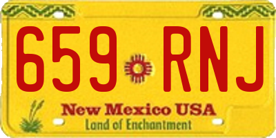 NM license plate 659RNJ