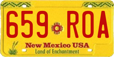 NM license plate 659ROA