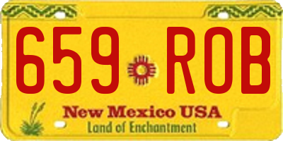 NM license plate 659ROB