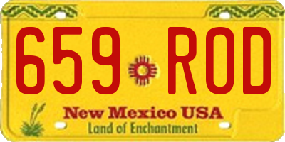 NM license plate 659ROD