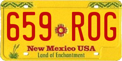 NM license plate 659ROG