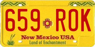 NM license plate 659ROK