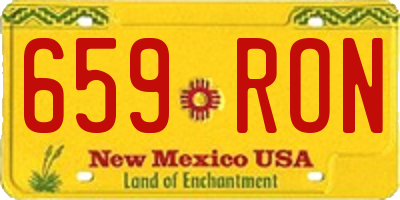 NM license plate 659RON