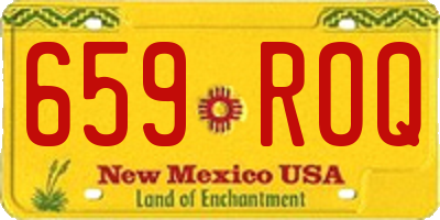 NM license plate 659ROQ