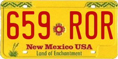 NM license plate 659ROR