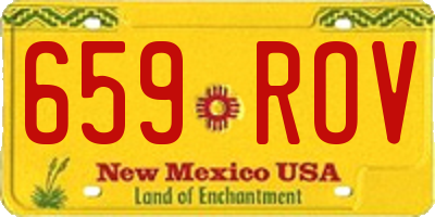 NM license plate 659ROV