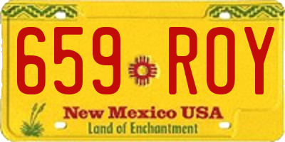 NM license plate 659ROY