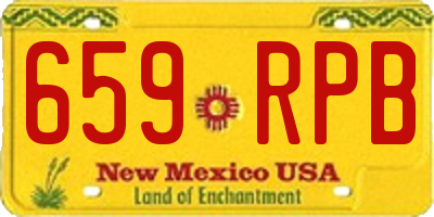 NM license plate 659RPB