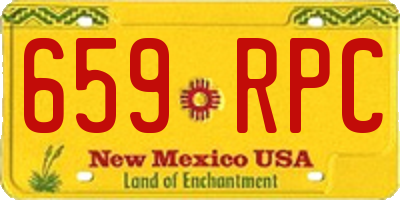 NM license plate 659RPC