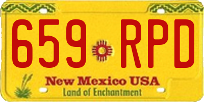NM license plate 659RPD