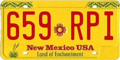 NM license plate 659RPI