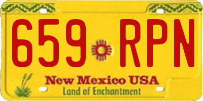 NM license plate 659RPN