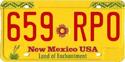 NM license plate 659RPO