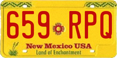 NM license plate 659RPQ