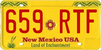 NM license plate 659RTF