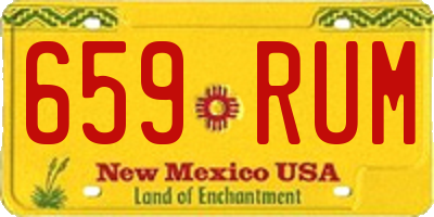 NM license plate 659RUM